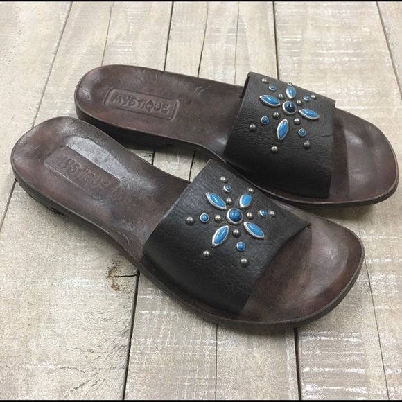 Mystique Leather Studded Sandals Size 9 - Picture 2 of 14